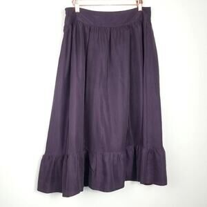 JohnPaul Richard | Midi Skirt Purple Shiny M